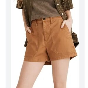 Madewell Perfect Military Twill Shorts Brown Size 26